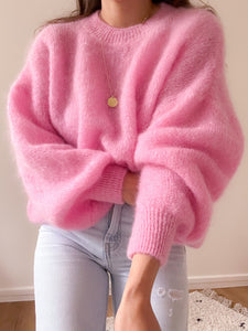 PULL BLEU BONHEUR ROSE 42 44 TBE PULL BLEU BONHEUR ROSE 42 44 TBE