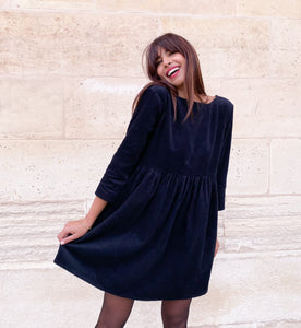 Clémentine dress black velvet – anamour - Main Image