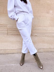 Pantalon THEA - molleton blanc